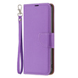 Etui z klapką do Samsung Galaxy A34 5G, Wallet Litchi Magnet, fioletowe