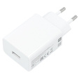 Zestaw Xiaomi Oryginalna Ładowarka Sieciowa MDY-11-EP, 1x USB-A, QC3.0 3A, White (bulk) + Kabel