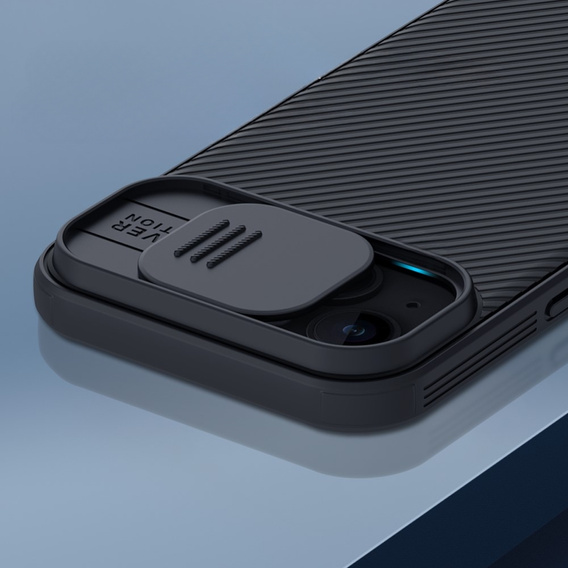 Etui do iPhone 15 Plus, pancerne Nillkin, CamShield Pro, Czarne