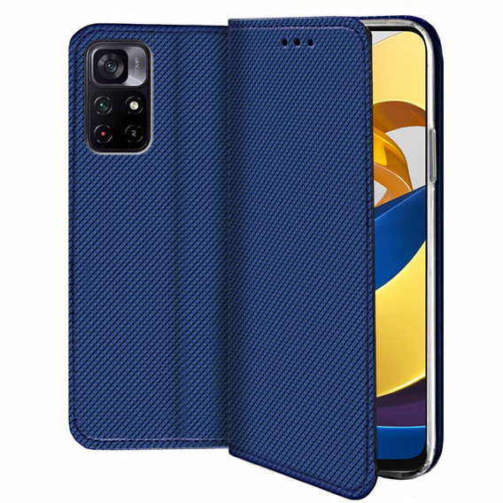 Etui Smart Magnet do Xiaomi Poco M4 Pro 5G / Redmi Note 11S 5G, Dark Blue