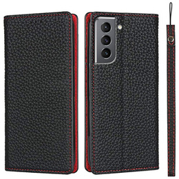 Skórzane etui do Samsung Galaxy S22, ERBORD Grain Leather, czarne