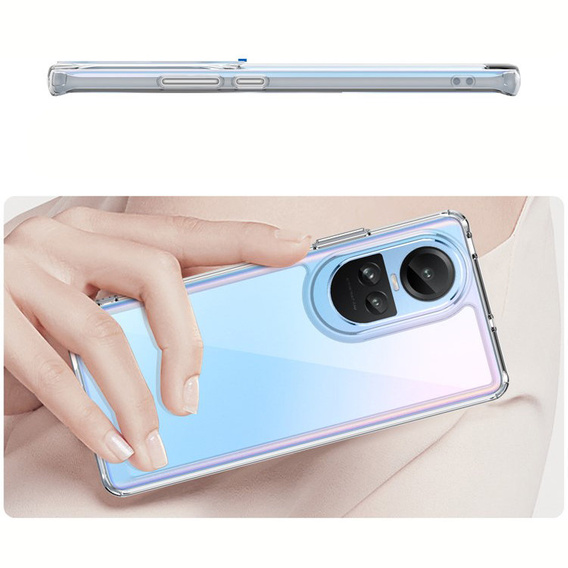Etui do Oppo Reno 10 / 10 Pro, Fusion Hybrid, przezroczyste