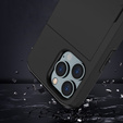 Etui do iPhone 15 Pro, Sliding Card Holder, czarne