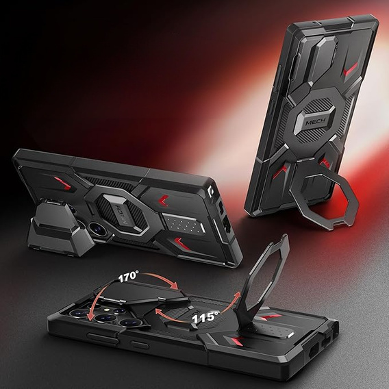 Etui Tongate MECH MagSafe Series czarne do Samsung Galaxy S24 Ultra