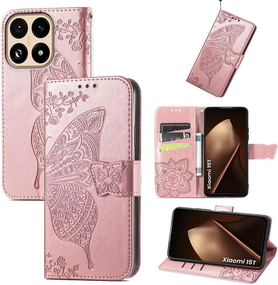 Etui z klapką Butterfly do Xiaomi 15T