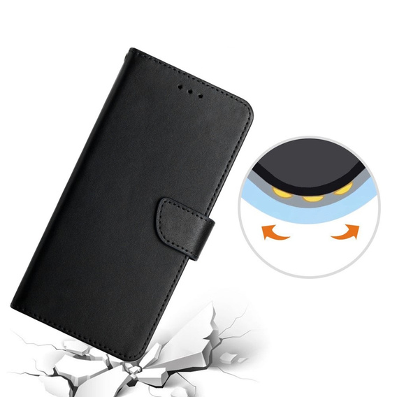 Etui z klapką do Samsung Galaxy Xcover 7, Split Leather, czarne