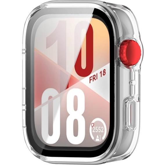 2w1 Etui z twardą ramką i szkłem hartowanym do Huawei Watch Fit 4 - przezroczyste