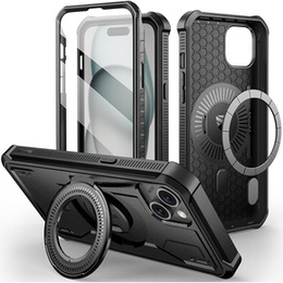 Etui pancerne do iPhone 14 Plus / 15 Plus, Dexnor Full Body MagSafe, czarne