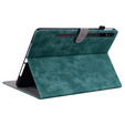 Etui do Samsung Galaxy Tab S9, Wallet Pen Slot, zielone