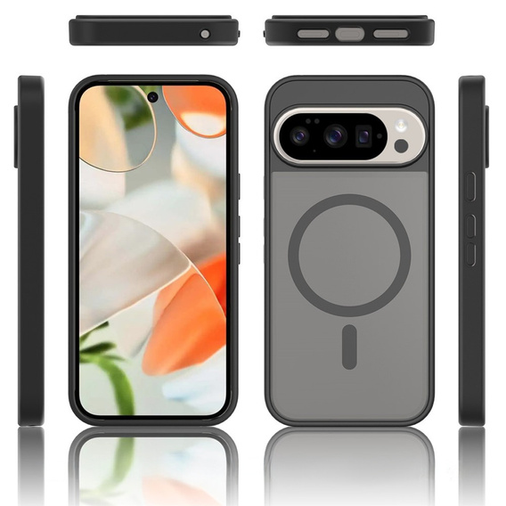 Etui Matt Case do Google Pixel 10 / 10 Pro, do MagSafe, półprzezroczyste czarne