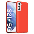 Etui do Samsung Galaxy S21+ Plus, Silicone Lite, czerwone