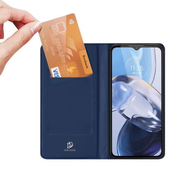 Etui Dux Ducis do Motorola Moto E22 / E22i, Skinpro, granatowe