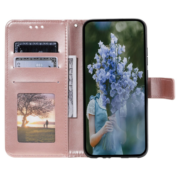 Etui z klapką do Samsung Galaxy A05s 4G, Mandala, różowe