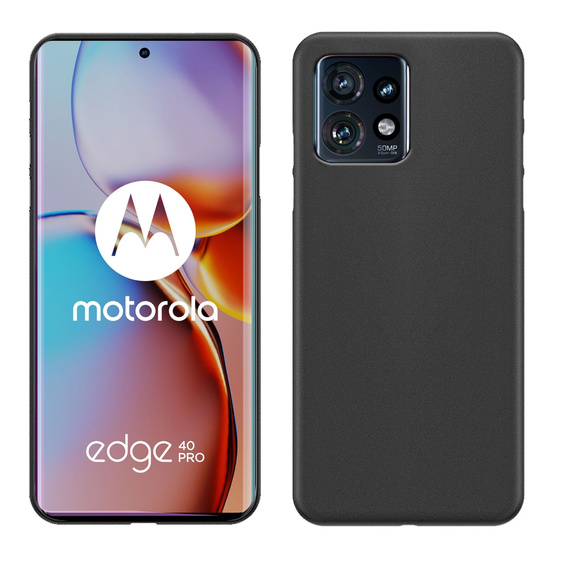 Etui cienkie do Motorola Edge 40 Pro, Slim CamShield, czarne