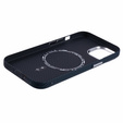 Etui do iPhone 15, Carbon Fiber MagSafe, czarne / niebieskie