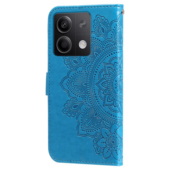 Etui z klapką do Xiaomi Redmi Note 13 5G, Mandala, niebieskie