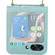 Etui Leather Card Slots do Samsung Galaxy Z Flip 5 5G, zielone