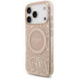 Etui Guess IML Flowers Electroplated Allover With Beads Strap, do MagSafe, z paskiem do iPhone 17 Pro