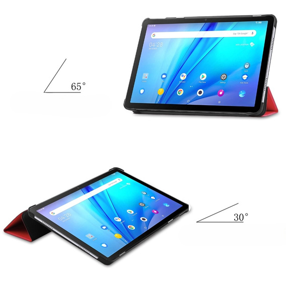 Etui do TCL Tab 10s 9081X / TCL Tab 10s 9080G 2021, Smartcase, czerwone