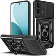 Etui pancerne do Oppo Reno 14, z ochroną aparatu, z podstawką, czarne