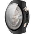 2w1 Etui z twardą ramką i szkłem hartowanym do Huawei Watch 5 42mm - matowe czarne