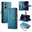 Etui z klapką do Xiaomi Poco X7 Pro 5G, Wallet Zipper Pocket, niebieskie