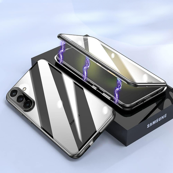 Etui do Samsung Galaxy A36 5G, Magnetic Dual Glass, czarne