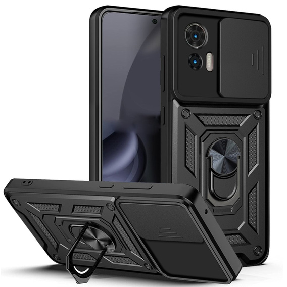 Etui pancerne do Motorola Edge 30 Neo 5G, CamShield Slide, czarne