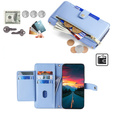 Etui z klapką do Realme 14 Pro+ 5G, Wallet Zipper Pocket, niebieskie