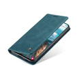 Etui CASEME do Samsung Galaxy S21 FE, Leather Wallet Case, zielone