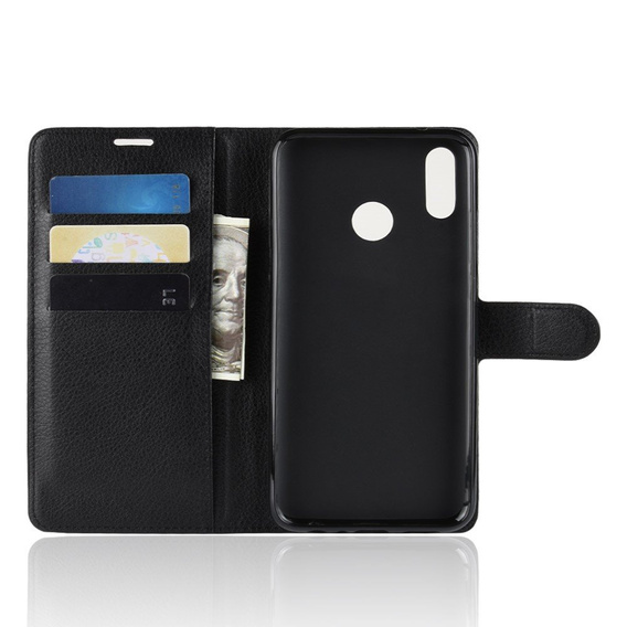 Etui z klapką do Huawei P Smart 2019, Wallet Leather Case, czarne