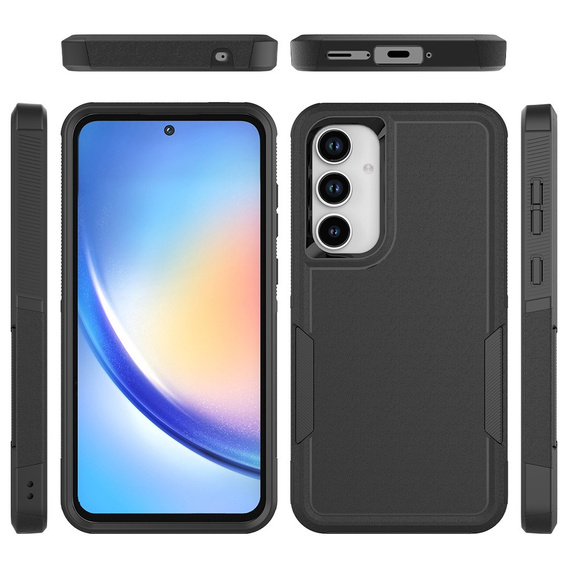 Etui pancerne do Samsung Galaxy A55 5G, Dual Shockproof, czarne