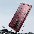 Etui pancerne do Samsung Galaxy S24 Plus, Dexnor Full Body (Two Frames), czerwone