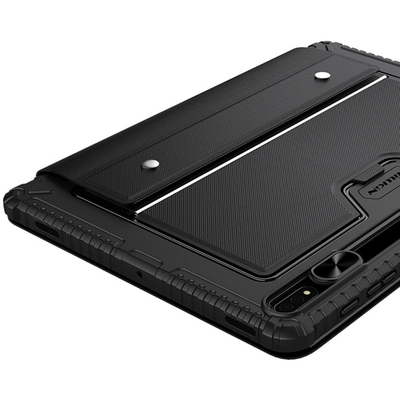 Etui z klawiaturą do Galaxy Tab S8+ / Tab S7 +/ Tab S7 FE, NILLKIN Bumper Pen Slot, czarne