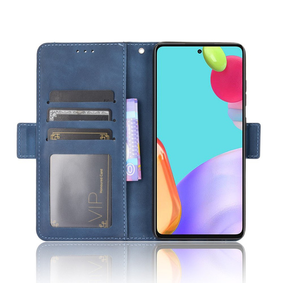 Etui z klapką do Samsung Galaxy A52 / A52s, Card Slot, niebieskie