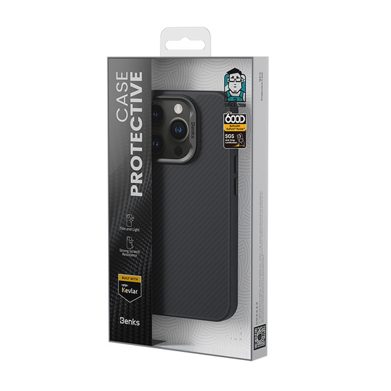 Etui BENKS Kevlar Armor PRO Carbon Fiber 600D D065 do MagSafe do iPhone 16 Pro