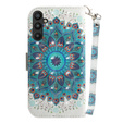 Zestaw Etui do Samsung Galaxy A54 5G, portfel z klapką, Mandala + szkło
