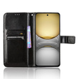 Etui z klapką do Realme 14X / Realme C75, Crazy Horse Wallet, czarne