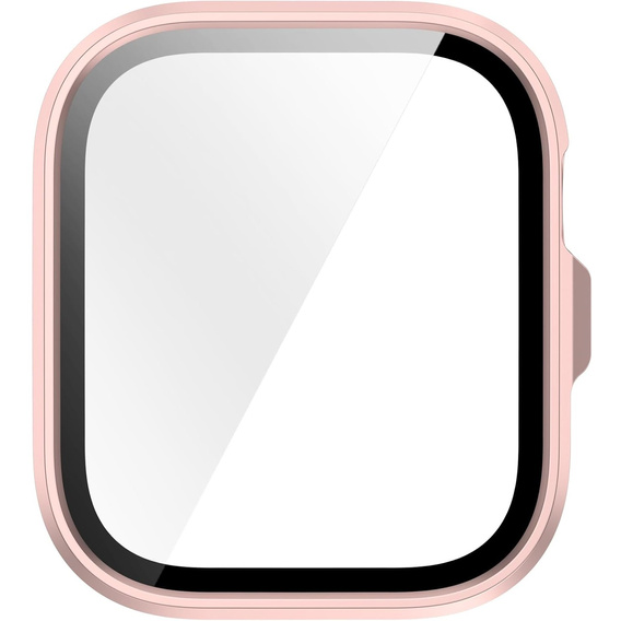 2w1 Etui z twardą ramką i szkłem hartowanym do Huawei Watch Fit 4 Pro - matowe różowe