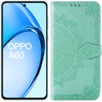 Etui z klapką do Oppo A60, Mandala, zielone