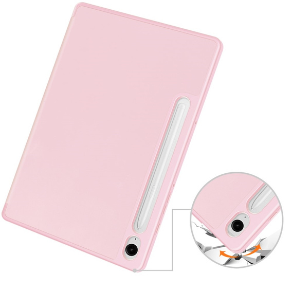 Etui do Samsung Galaxy Tab S10 Lite / S10 FE / S9 FE, Smartcase z miejscem na rysik, różowe