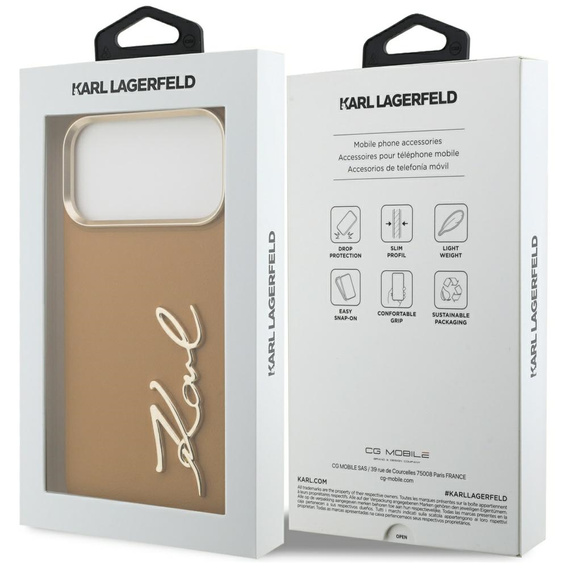 Etui Karl Lagerfeld Karl Script Logo – z metalowymi przyciskami do iPhone 17 Pro Max