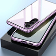 Etui do Samsung Galaxy S24 FE, Magnetic Dual Glass, fioletowe