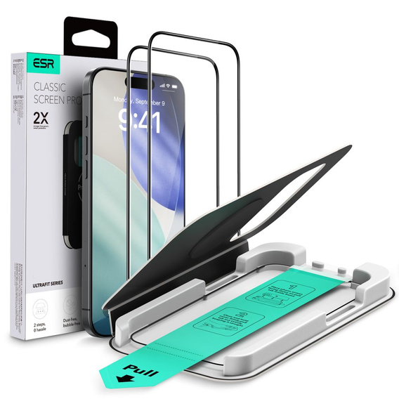 Szkło hartowane ESR UltraFit (2-Pack) do iPhone 17 Pro