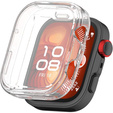 2w1 Etui silikonowe z osłoną ekranu do Huawei Watch Fit 4 – lekka ochrona wyświetlacza i boków - przezroczyste