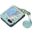 Etui Leather Card Slots do Samsung Galaxy Z Flip 5 5G, zielone