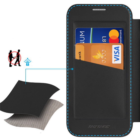 Etui Dux Ducis do iPhone 17 Air, Skin X Pro,  z klapką, do MagSafe, czarne