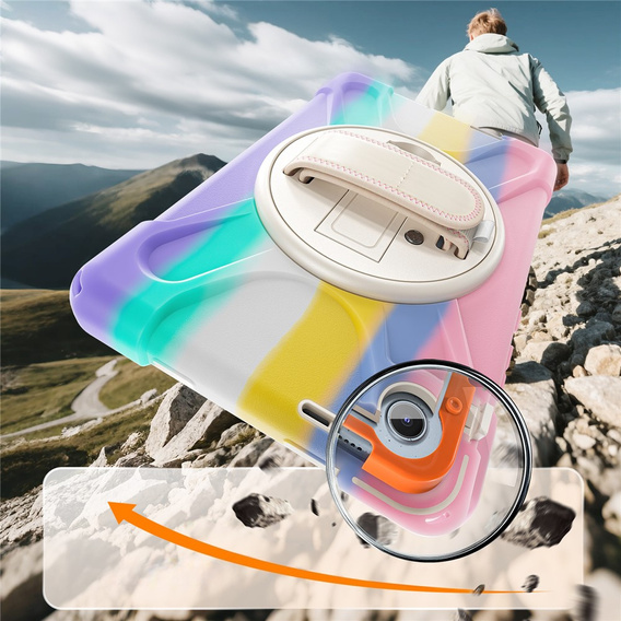 Pancerne etui z podstawką i paskiem na ramię do Lenovo Tab One