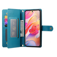 Etui z klapką do Samsung Galaxy A56 5G, Wallet Zipper Pocket, niebieskie
