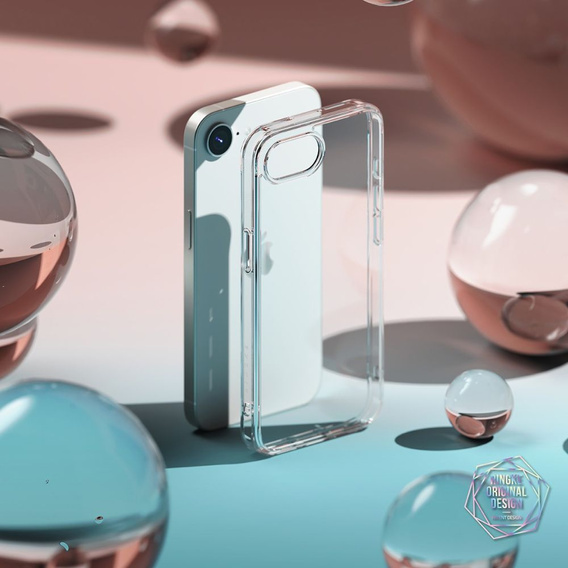 Etui Ringke Fusion do Iphone 16E, Clear + Szkło Hartowane 9H